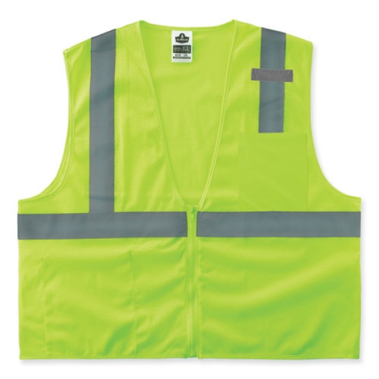 Picture of GloWear 8210Z Class 2 Economy Mesh Vest, Polyester, Lime, 4X-Large/5X-Large, Ships in 1-3 Business Days