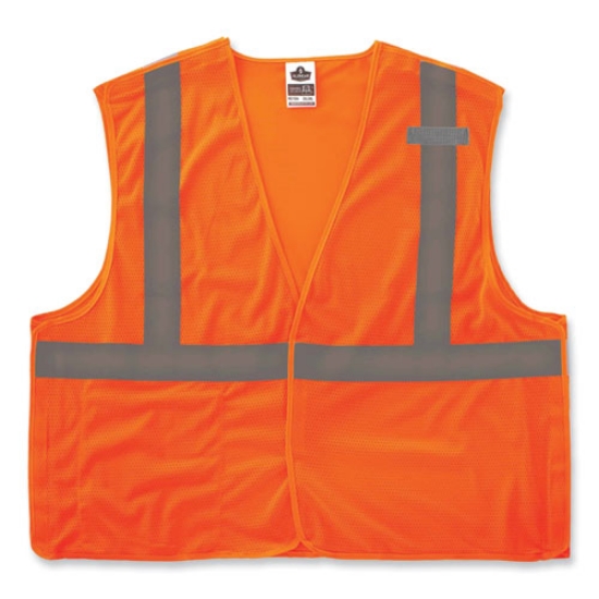 Picture of GloWear 8215BA Class 2 Economy Breakaway Mesh Vest, Polyester, X-Small, Orange, Ships in 1-3 Business Days