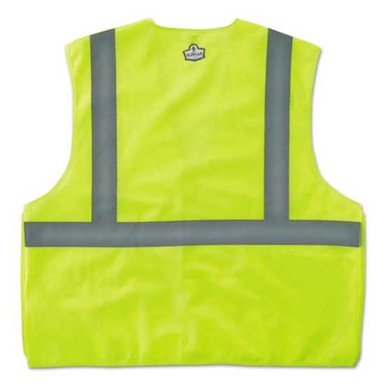 Picture of GloWear 8215BA Type R Class 2 Econo Breakaway Mesh Safety Vest, 4X-Large to 5X-Large, Lime, Ships in 1-3 Business Days