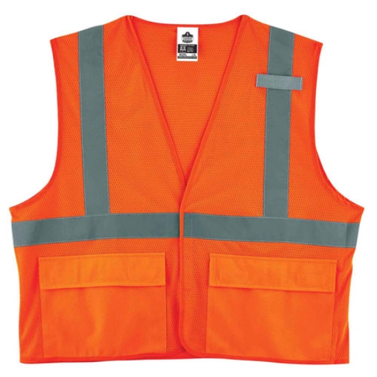 Picture of GloWear 8220HL Class 2 Standard Mesh Hook and Loop Vest, Polyester, Large/X-Large, Orange, Ships in 1-3 Business Days