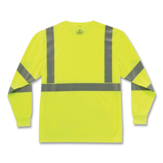 Picture of GloWear 8391 Class 3 Hi-Vis Long Sleeve Shirt, Polyester, Lime, 3X-Large, Ships in 1-3 Business Days
