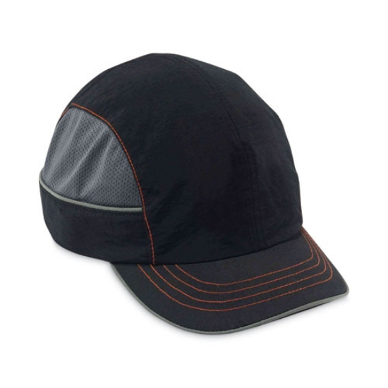 Picture of Skullerz 8950XL XL Bump Cap Hat, Short Brim, Black, Ships in 1-3 Business Days
