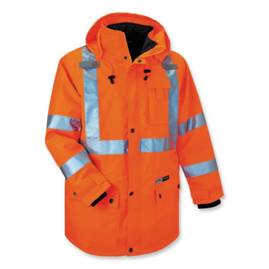Picture of GloWear 8385 Class 3 Hi-Vis 4-in-1 Jacket, 2X-Large, Orange, Ships in 1-3 Business Days