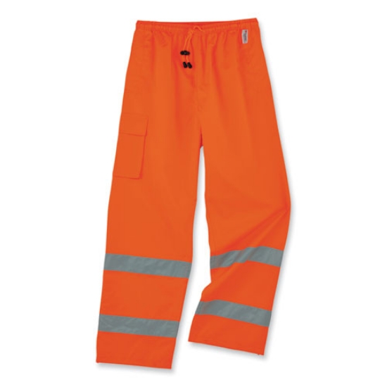 Picture of GloWear 8915 Class E Hi-Vis Rain Pants, 5X-Large, Orange, Ships in 1-3 Business Days