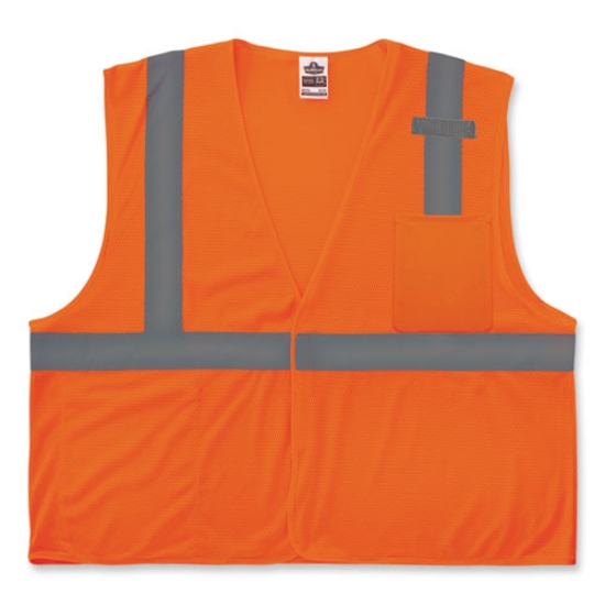 Picture of GloWear 8210HL-S Single Size Class 2 Economy Mesh Vest, Polyester, Medium, Orange, Ships in 1-3 Business Days