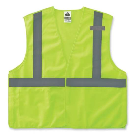 Picture of GloWear 8215BA-S Single Size Class 2 Economy Breakaway Mesh Vest, Polyester, 2X-Large, Lime, Ships in 1-3 Business Days