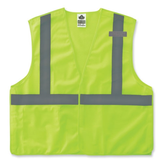 Picture of GloWear 8215BA-S Single Size Class 2 Economy Breakaway Mesh Vest, Polyester, 4X-Large, Lime, Ships in 1-3 Business Days