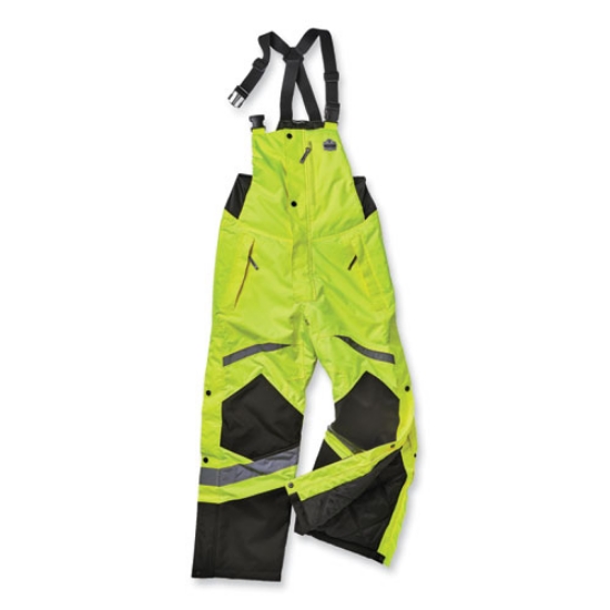Picture of GloWear 8928 Class E Hi-Vis Insulated Bibs, 4X-Large, Lime, Ships in 1-3 Business Days