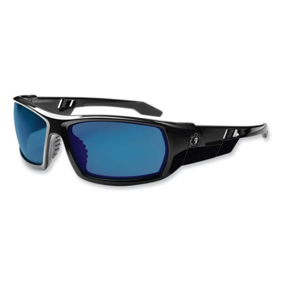 Picture of Skullerz Odin Safety Glasses, Black Nylon Impact Frame, Blue Mirror Polycarbonate Lens, Ships in 1-3 Business Days