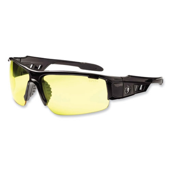 Picture of Skullerz Dagr Safety Glasses, Black Nylon Impact Frame, Yellow Polycarbonate Lens, Ships in 1-3 Business Days