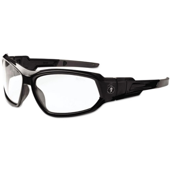 Picture of Skullerz Loki Safety Glass/Goggle, Black Frame/Clear Lens, AF, Nylon/Polycarb, Ships in 1-3 Business Days