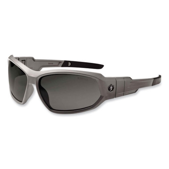 Picture of Skullerz Loki Safety Glasses/Goggles, Matte Gray Nylon Impact Frame, Polarized Smoke Polycarb Lens,Ships in 1-3 Business Days