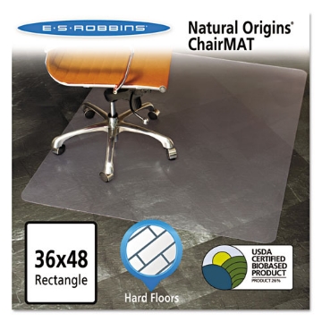 Picture of Natural Origins Chair Mat For Hard Floors, 36 X 48, Clear