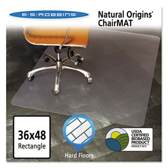 Picture of Natural Origins Chair Mat For Hard Floors, 36 X 48, Clear