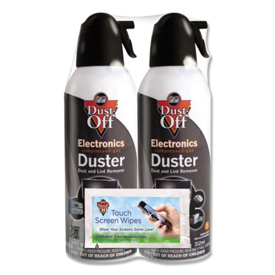 Picture of Disposable Compressed Air Duster, 10 Oz Can, 2/pack