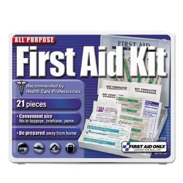 Picture of All-Purpose First Aid Kit, 21 Pieces, 4.75 X 3, Plastic Case