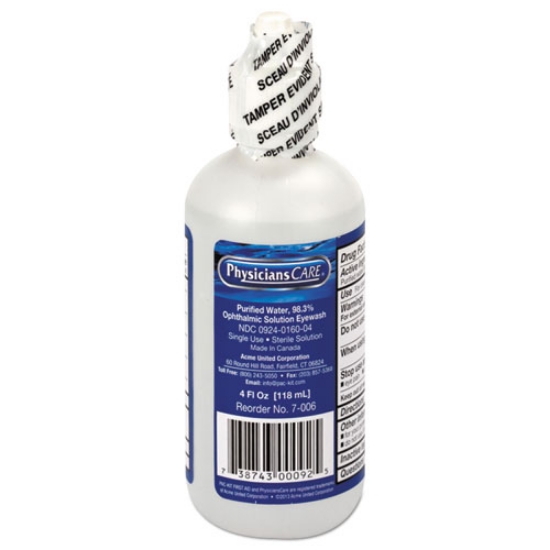 Picture of Refill For Smartcompliance General Business Cabinet, 4 Oz Eyewash Bottle