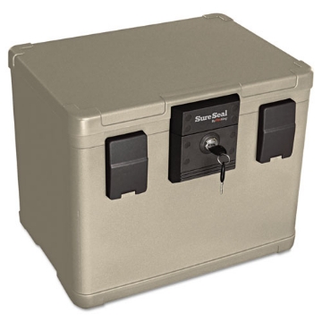 Picture of Fire And Waterproof Chest, 0.6 Cu Ft, 16w X 12.5d X 13h, Taupe