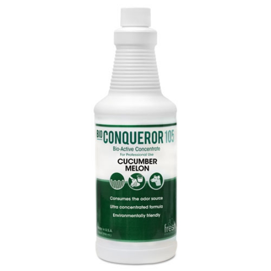 Picture of Bio Conqueror 105 Enzymatic Odor Counteractant Concentrate, Cucumber Melon, 1 Qt Bottle, 12/carton