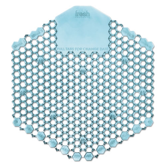 Picture of Wave 3d Urinal Deodorizer Screen, Ocean Mist Scent, Blue, 10 Screens/box