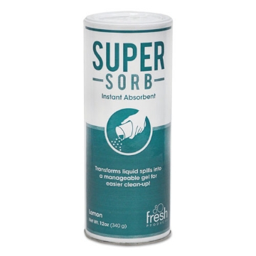 Picture of Super-Sorb Liquid Spill Absorbent, Lemon Scent, 720 oz Absorbing Volume, 12 oz Shaker Can