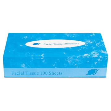 Picture of Boxed Facial Tissue, 2-Ply, White, 100 Sheets/Box, 30 Boxes/Carton