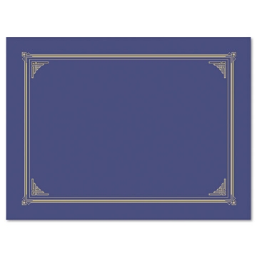 Picture of Certificate/Document Cover, 12.5 x 9.75, Metallic Blue, 6/Pack