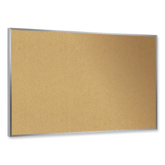 Picture of Aluminum-Frame Natural Corkboard, 24 x 18, Tan Surface, Satin Aluminum Frame, Ships in 7-10 Business Days