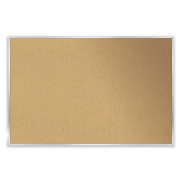 Picture of Aluminum-Frame Natural Corkboard, 96.5 x 48.5, Tan Surface, Satin Aluminum Frame, Ships in 7-10 Business Days