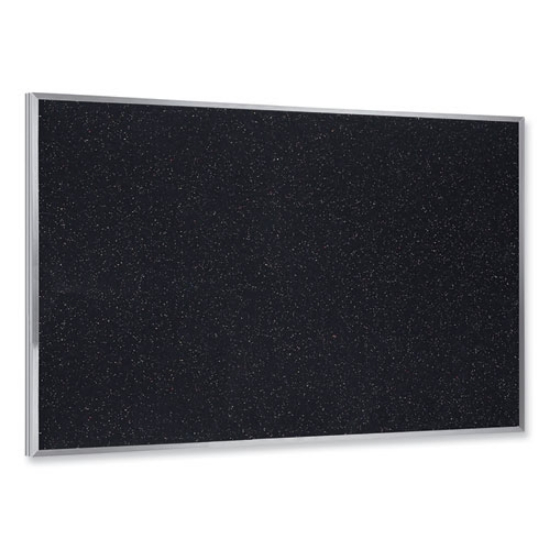 Picture of Aluminum-Frame Recycled Rubber Bulletin Boards, 36 x 24, Confetti Surface, Satin Aluminum Frame, Ships in 7-10 Business Days