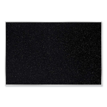 Picture of Satin Aluminum-Frame Recycled Rubber Bulletin Boards, 120.5 x 48.5, Confetti Surface, Ships in 7-10 Business Days