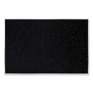 Picture of Satin Aluminum-Frame Recycled Rubber Bulletin Boards, 144.5 x 48.5, Confetti Surface, Ships in 7-10 Business Days