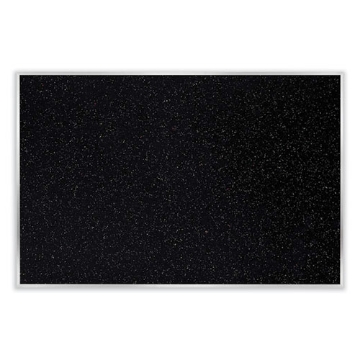 Picture of Satin Aluminum-Frame Recycled Rubber Bulletin Boards, 96.5 x 48.5, Confetti Surface, Ships in 7-10 Business Days