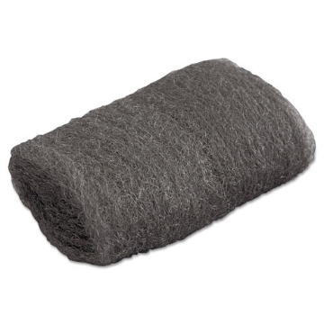 Picture of Industrial-Quality Steel Wool Hand Pads, #00 Very Fine, Steel Gray, 16 Pads/sleeve, 12/sleeves/carton