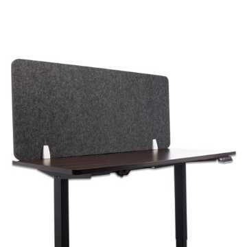 Picture of Desk Screen Cubicle Panel And Office Partition Privacy Screen, 54.5 X 1 X 23.5, Polyester, Ash