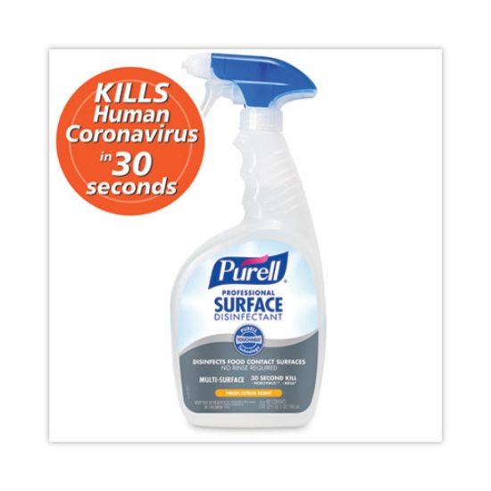 Picture of Professional Surface Disinfectant, Fresh Citrus, 32 oz Spray Bottle, 6/Carton