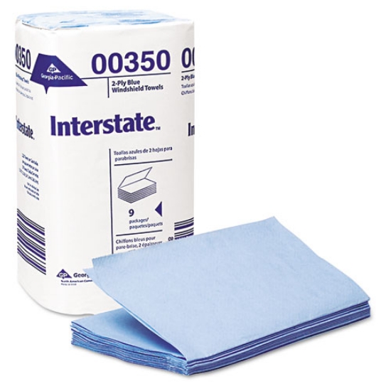 Picture of Two-Ply Singlefold Auto Care Paper Wipers, 9.5 x 10.5, Blue, 250/Pack, 9 Packs/Carton
