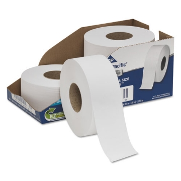Picture of White Jumbo Bathroom Tissue, Septic Safe, 2-Ply, 3.5 x 1,000 ft, 4/Carton