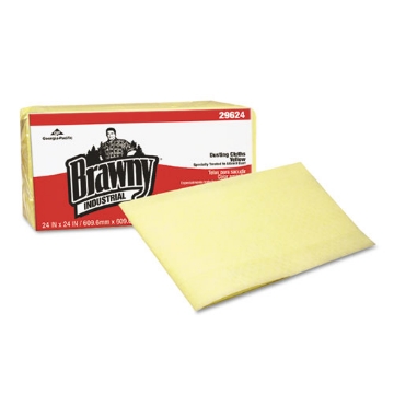 Picture of Dusting Cloths, Quarterfold, 24 x 24, Unscented, Yellow, 50/Pack, 4 Packs/Carton