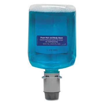 Picture of Pacific Blue Ultra Foam Soap Manual Dispenser Refill, Hair and Body Wash, Unscented, 1,200 mL Bottle, 4/Carton