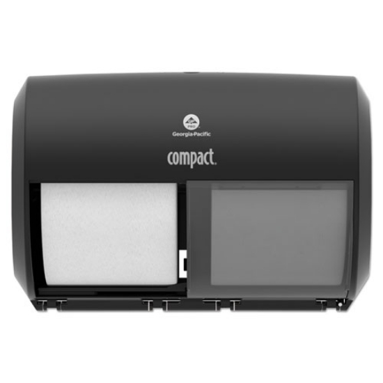 Picture of Compact Coreless Side-by-Side 2-Roll Tissue Dispenser, 11.5 x 7.63 x 8, Black