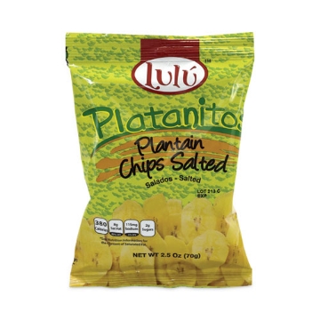 Picture of Platanitos Plantain Chips, 2.5 oz/Pack, 30 Packs/Carton, Ships in 1-3 Business Days