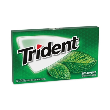 Picture of Sugar-Free Gum, Spearmint, 14 Pieces/Pack, 12 Packs/Carton, Ships in 1-3 Business Days