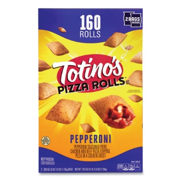 Picture of Pepperoni Pizza Rolls, 39.9 oz Bag, 80 Rolls/Bag, 2 Bags/Carton, Ships in 1-3 Business Days
