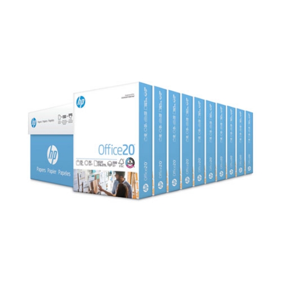 Picture of Office20 Paper, 92 Bright, 20 lb Bond Weight, 8.5 x 11, White, 500 Sheets/Ream, 10 Reams/Carton