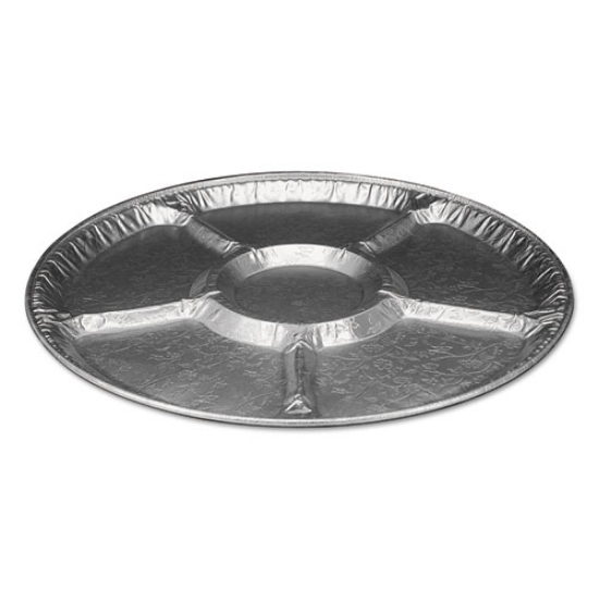 Picture of ALUMINUM LAZY SUSAN, 6 COMPARTMENTS, 18" DIAMETER X 0.94"H, 25/CARTON
