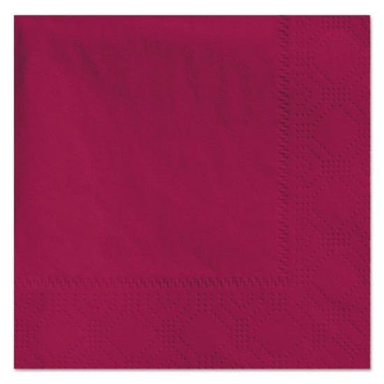 Picture of Beverage Napkins, 2-Ply, 9 1/2 X 9 1/2, Burgundy, 1000/carton