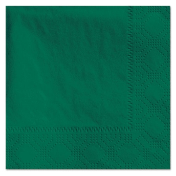 Picture of Beverage Napkins, 2-Ply, 9 1/2 X 9 1/2, Hunter Green, 1000/carton