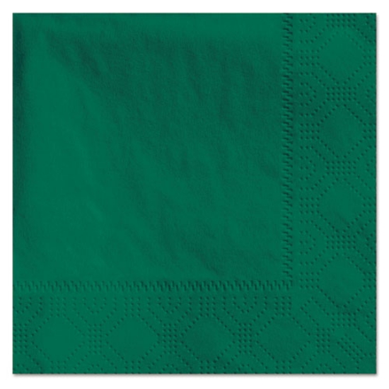 Picture of Beverage Napkins, 2-Ply, 9 1/2 X 9 1/2, Hunter Green, 1000/carton