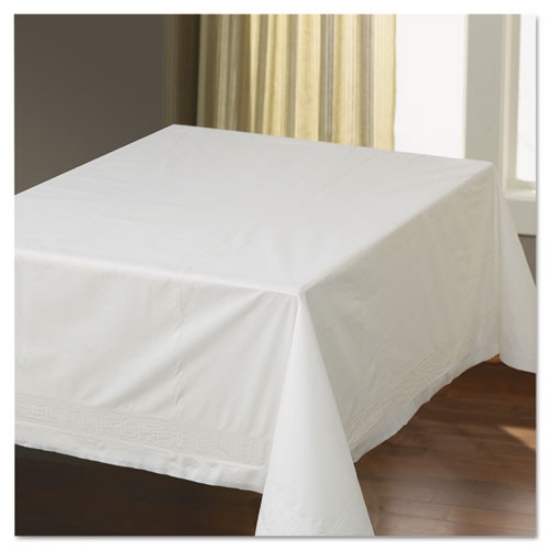 Picture of Tissue/poly Tablecovers, 54" X 54", White, 50/carton